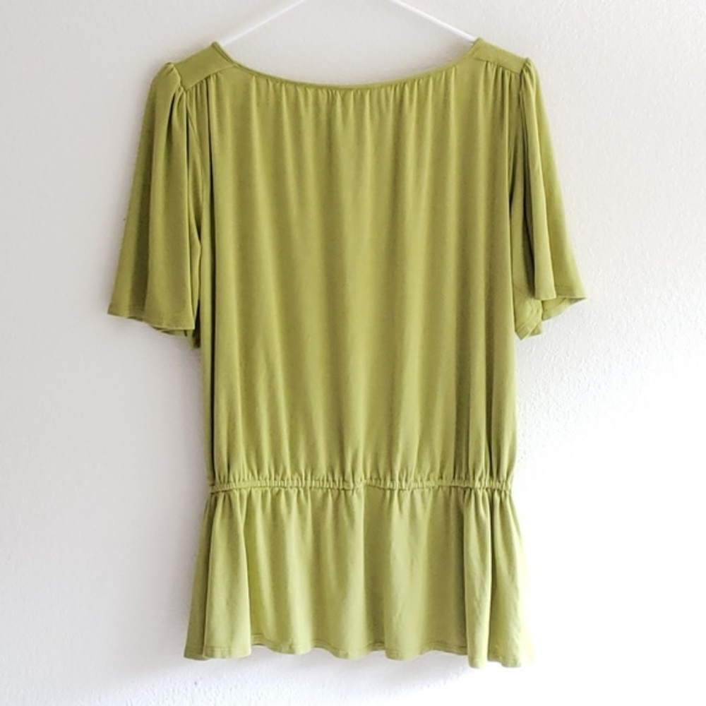Ice womens green top sz medium wide sleeves shirt - Picture 4 of 8